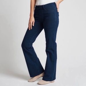 Betabrand Dark Indigo Yoga Denim Bootcut Jeans